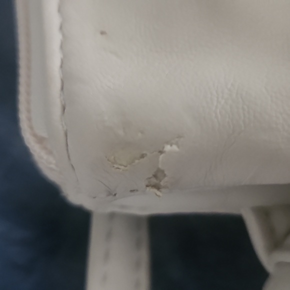 White and Red Baseball Stitch Crossbody Bag - Picture 6 of 6